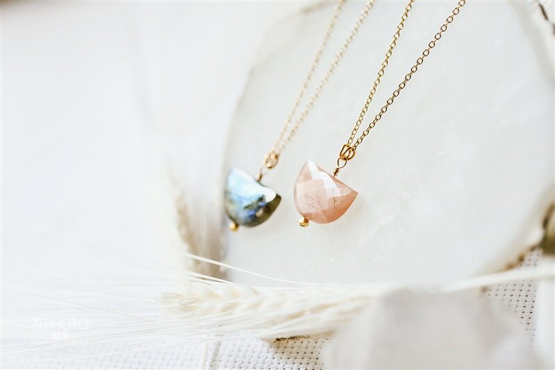 QUARTER LUNAR GRANDE DROP NECKLACE