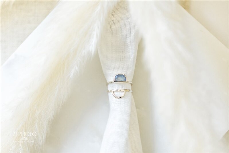 QUARTER LUNAR MOONSTONE RING