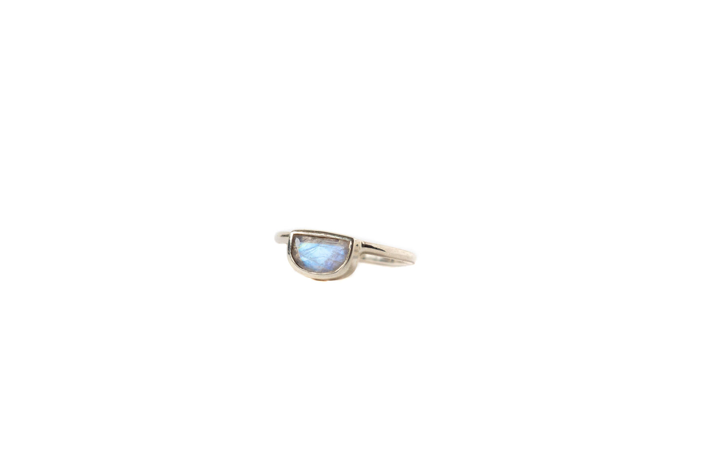 QUARTER LUNAR MOONSTONE RING