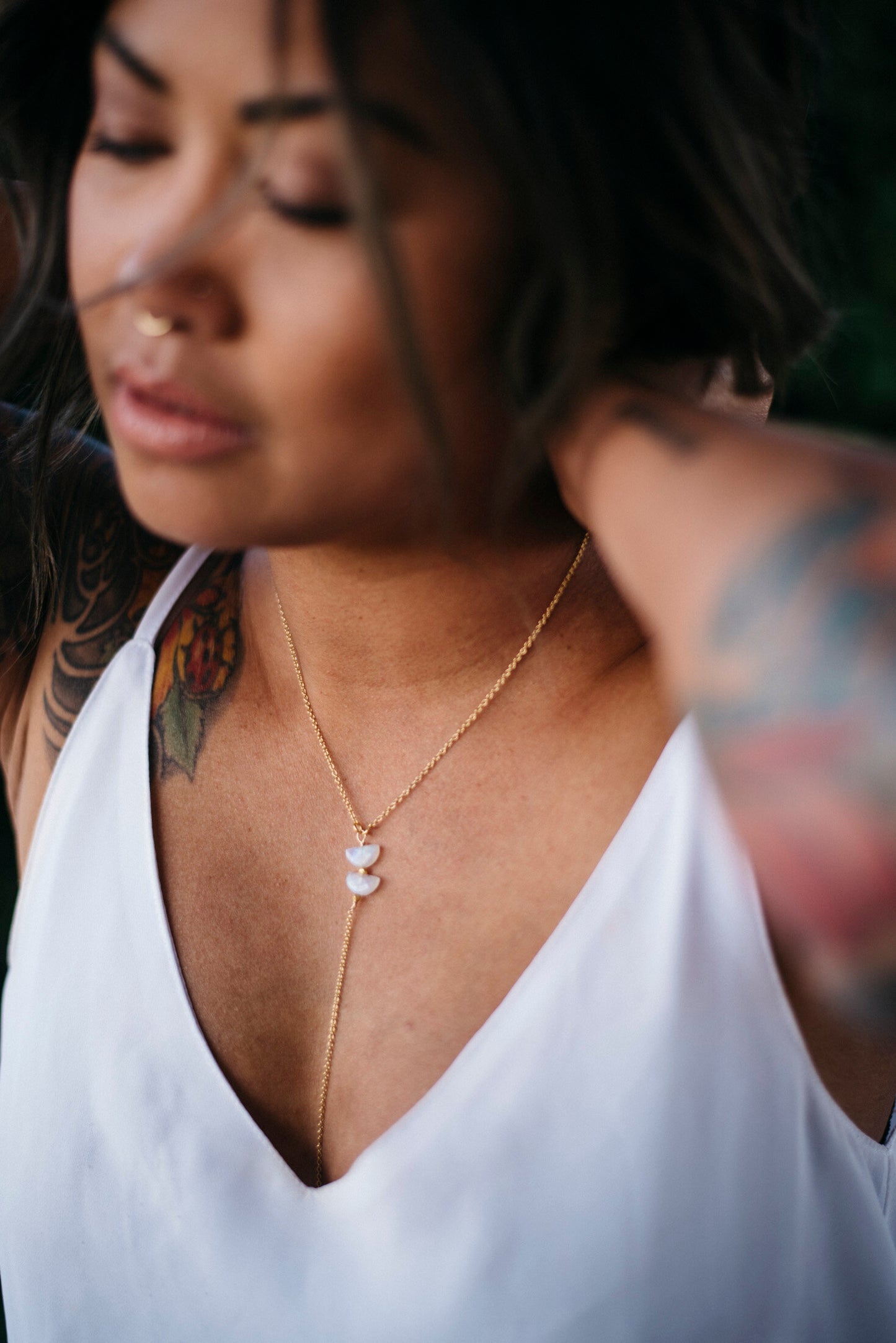 STACKED LUNAR NECKLACE